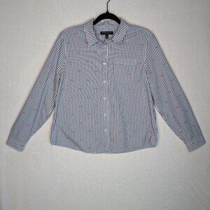 Banana Republic Quinn Boy Fit Button Up Shirt Size M
